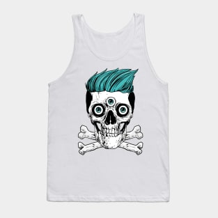 Scary Skeleton Skull Tank Top